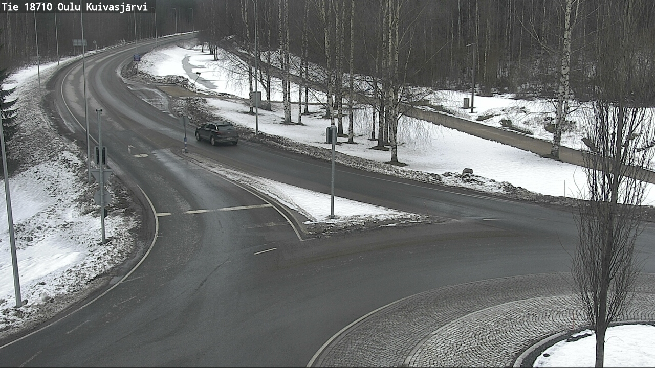 Weather Camera Image väg 18710 Oulu Kuivasjärvi, Oulu, Pohjois-Pohjanmaa