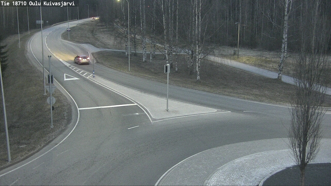 Weather Camera Image väg 18710 Oulu Kuivasjärvi, Oulu, Pohjois-Pohjanmaa
