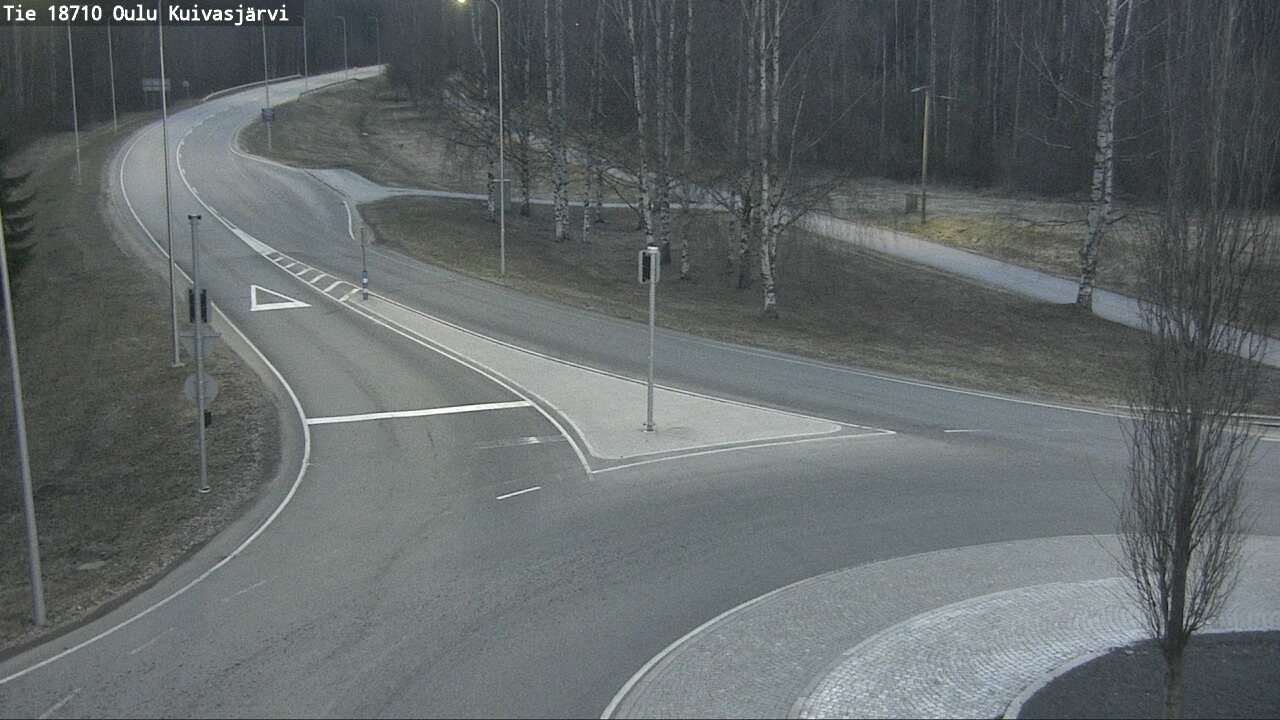 Weather Camera Image väg 18710 Oulu Kuivasjärvi, Oulu, Pohjois-Pohjanmaa