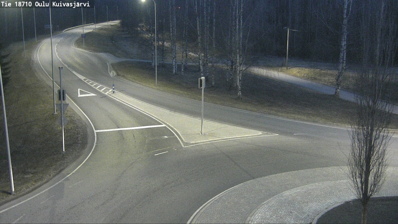 Weather Camera Image väg 18710 Oulu Kuivasjärvi, Oulu, Pohjois-Pohjanmaa