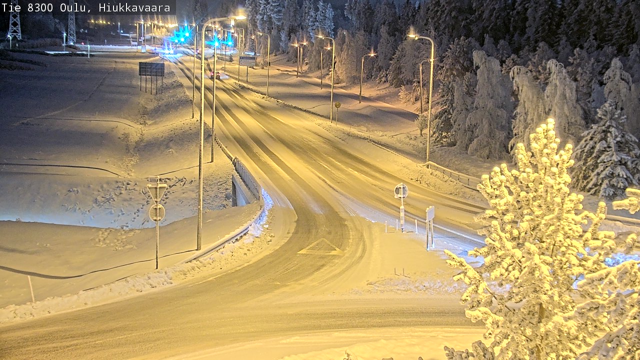Weather Camera Image road 8300 Oulu Hiukkavaara, Oulu, Pohjois-Pohjanmaa