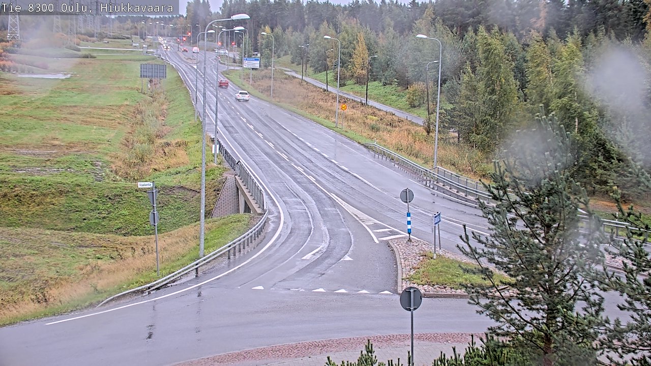 Weather Camera Image road 8300 Oulu Hiukkavaara, Oulu, Pohjois-Pohjanmaa