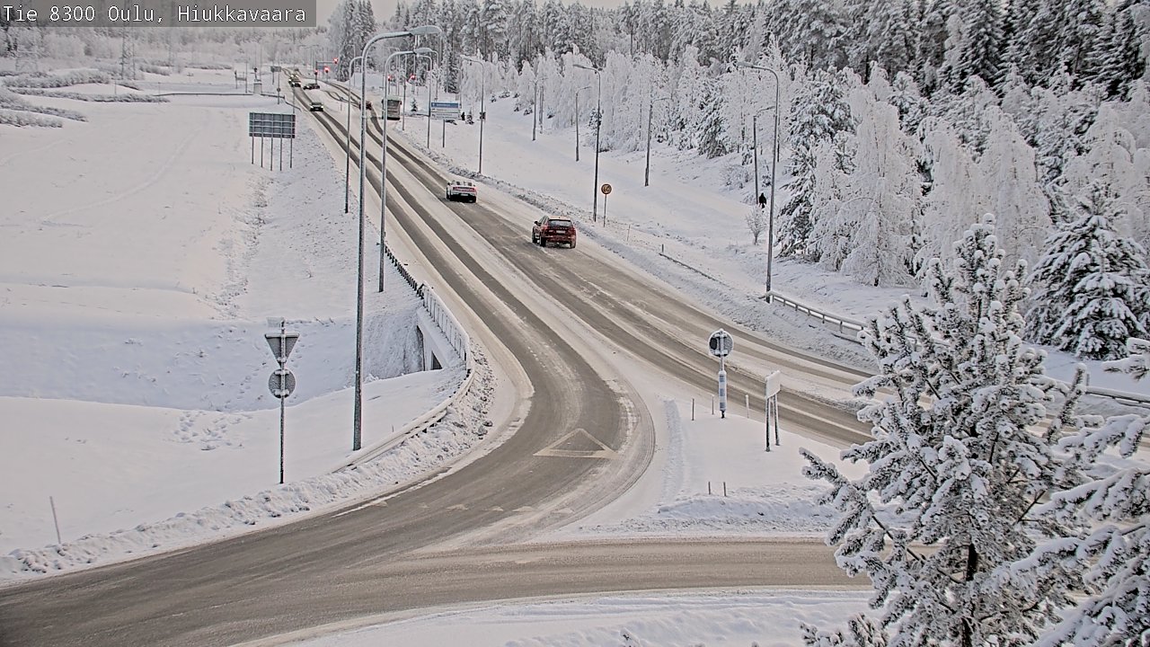 Weather Camera Image road 8300 Oulu Hiukkavaara, Oulu, Pohjois-Pohjanmaa