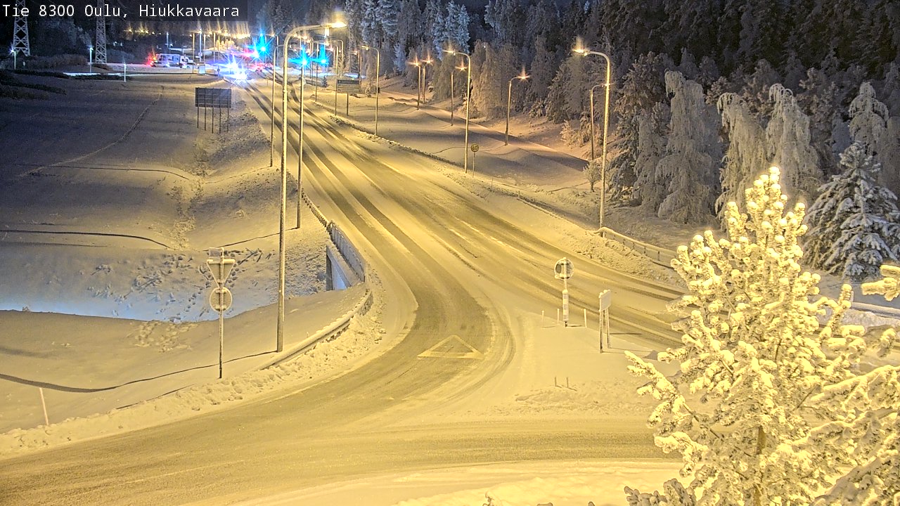 Weather Camera Image road 8300 Oulu Hiukkavaara, Oulu, Pohjois-Pohjanmaa