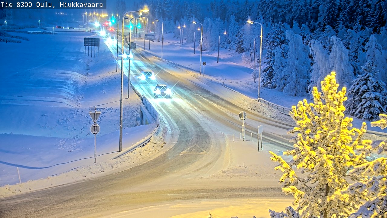 Weather Camera Image road 8300 Oulu Hiukkavaara, Oulu, Pohjois-Pohjanmaa