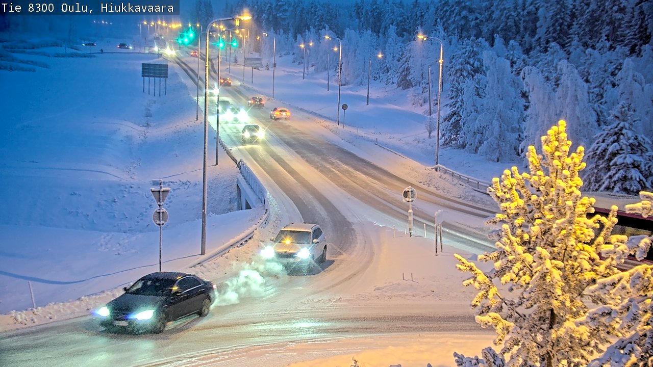 Weather Camera Image road 8300 Oulu Hiukkavaara, Oulu, Pohjois-Pohjanmaa