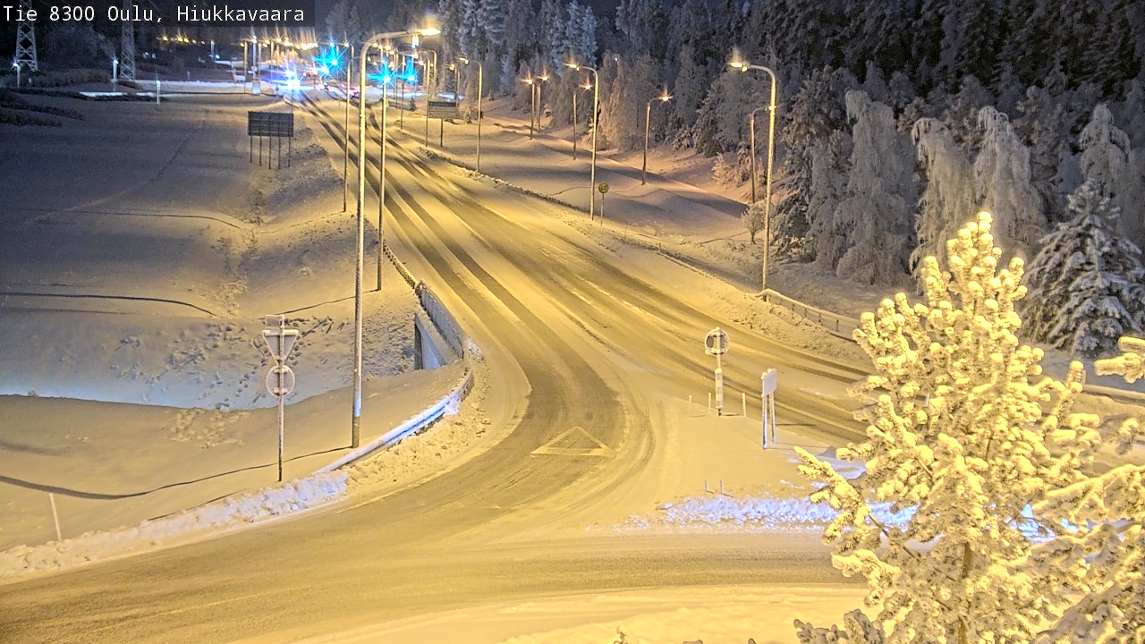 Weather Camera Image road 8300 Oulu Hiukkavaara, Oulu, Pohjois-Pohjanmaa
