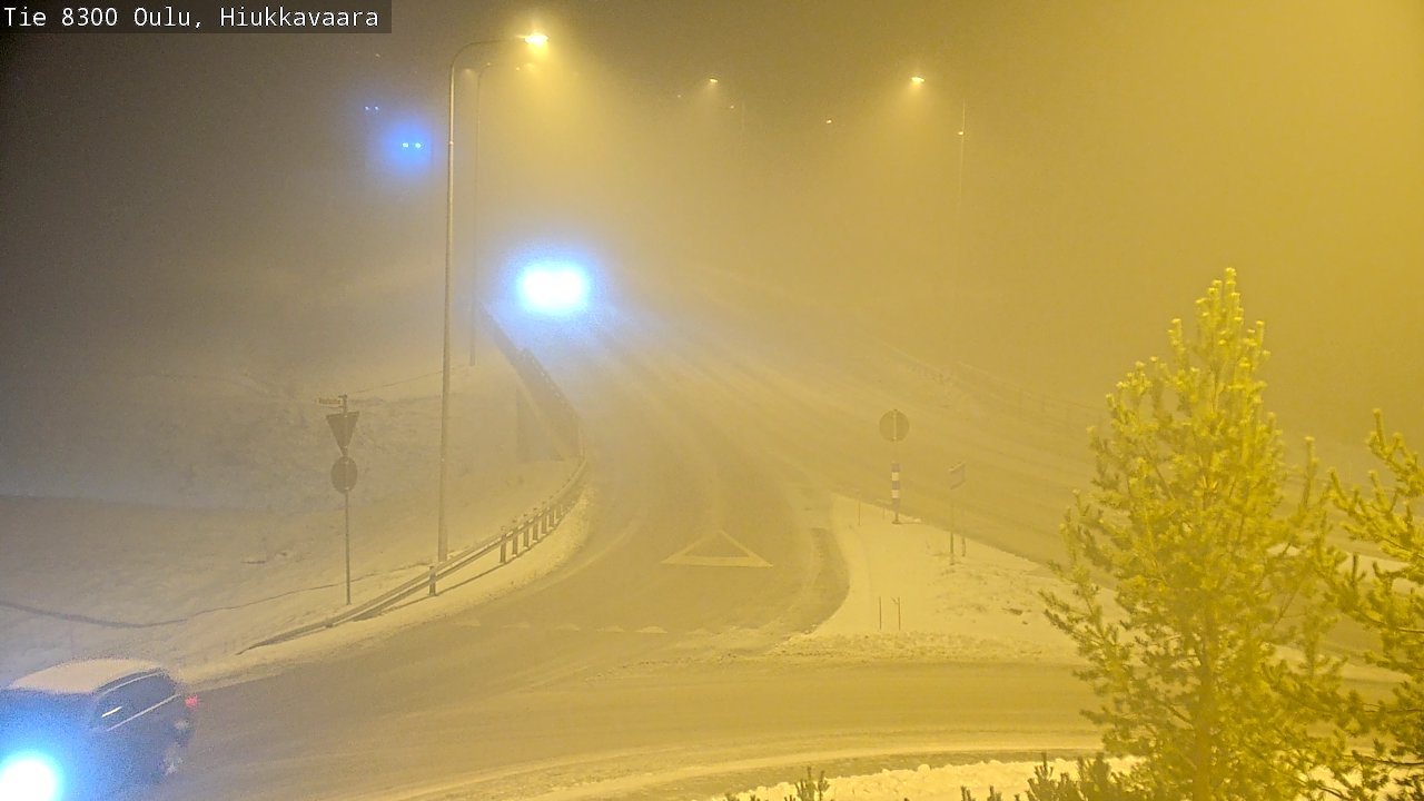 Weather Camera Image väg 8300 Oulu Hiukkavaara, Oulu, Pohjois-Pohjanmaa