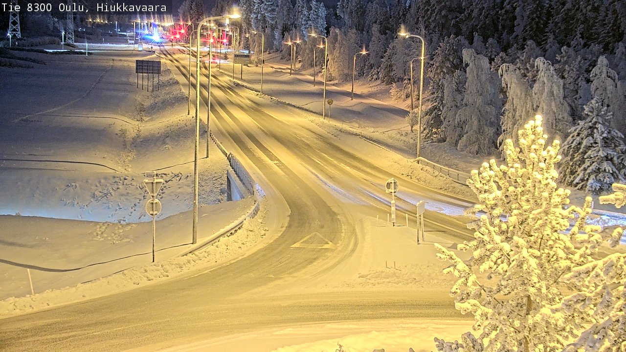 Weather Camera Image road 8300 Oulu Hiukkavaara, Oulu, Pohjois-Pohjanmaa