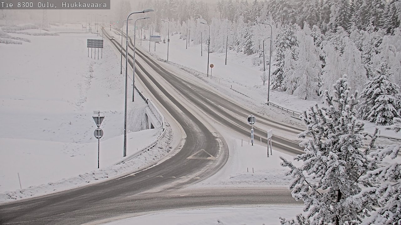 Weather Camera Image road 8300 Oulu Hiukkavaara, Oulu, Pohjois-Pohjanmaa