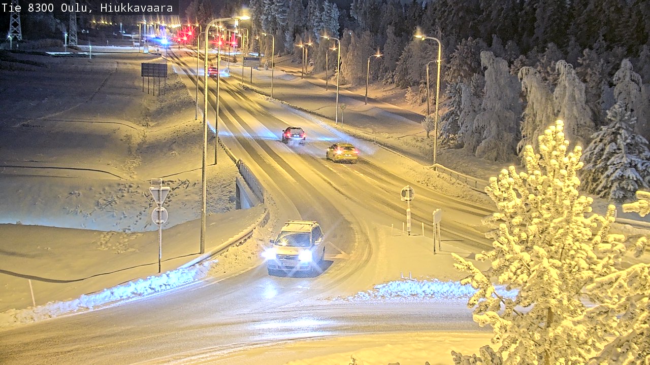 Weather Camera Image road 8300 Oulu Hiukkavaara, Oulu, Pohjois-Pohjanmaa