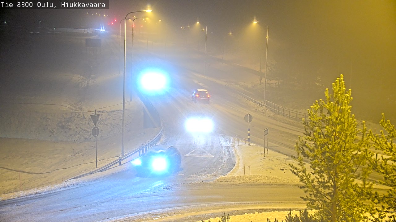 Weather Camera Image väg 8300 Oulu Hiukkavaara, Oulu, Pohjois-Pohjanmaa