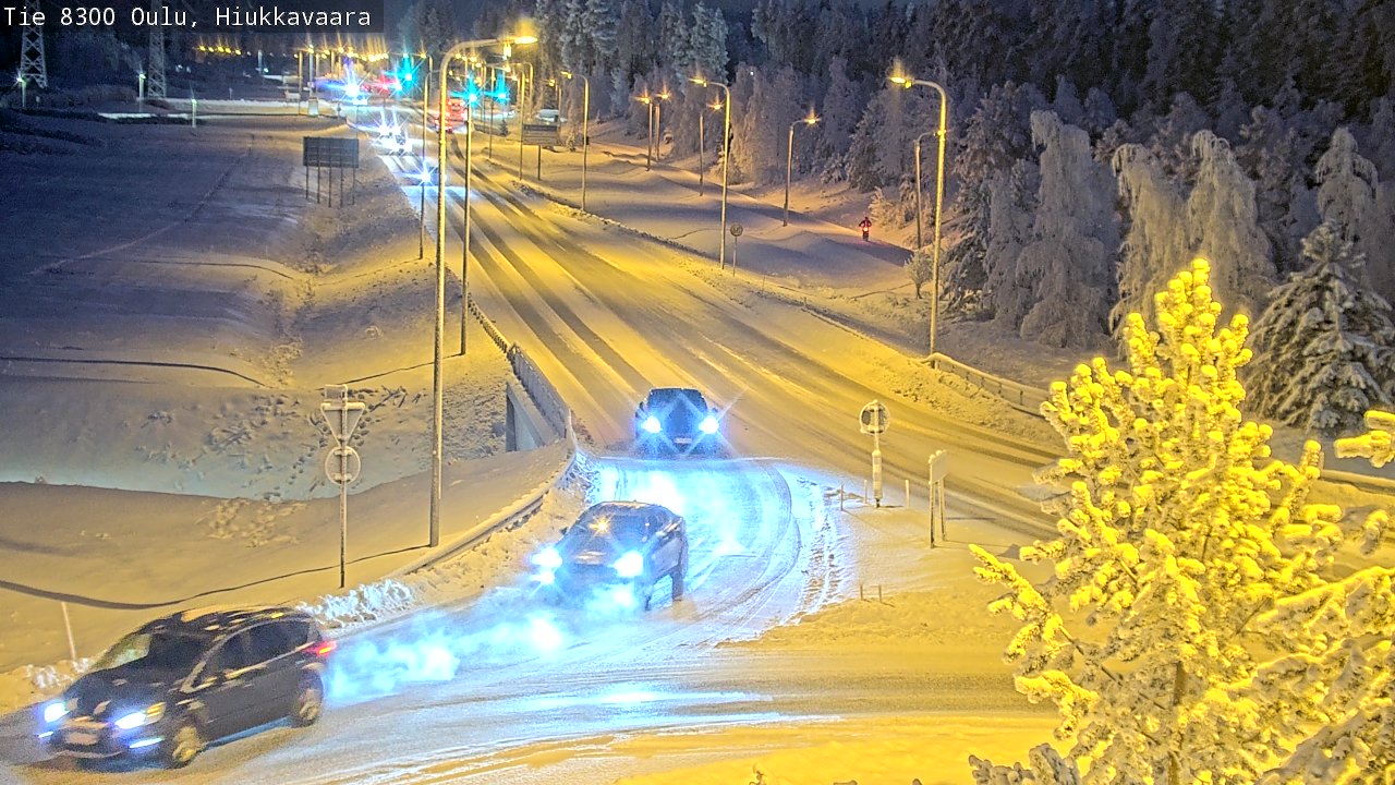 Weather Camera Image road 8300 Oulu Hiukkavaara, Oulu, Pohjois-Pohjanmaa