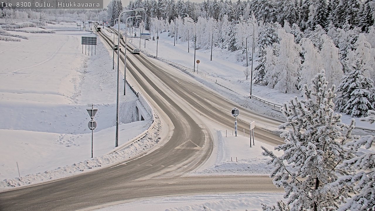 Weather Camera Image road 8300 Oulu Hiukkavaara, Oulu, Pohjois-Pohjanmaa