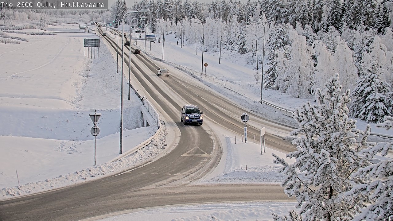 Weather Camera Image road 8300 Oulu Hiukkavaara, Oulu, Pohjois-Pohjanmaa