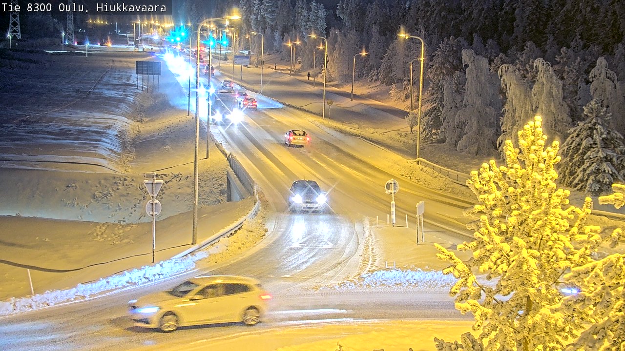 Weather Camera Image road 8300 Oulu Hiukkavaara, Oulu, Pohjois-Pohjanmaa