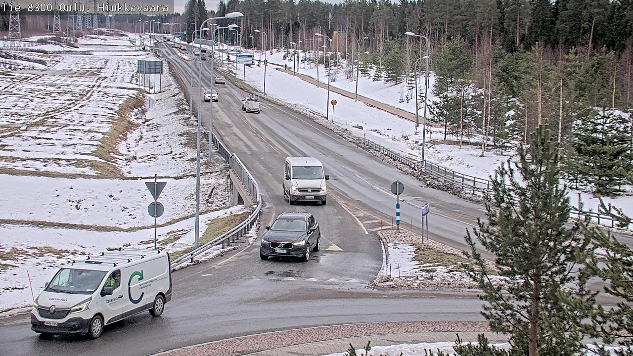 Weather Camera Image väg 8300 Oulu Hiukkavaara, Oulu, Pohjois-Pohjanmaa