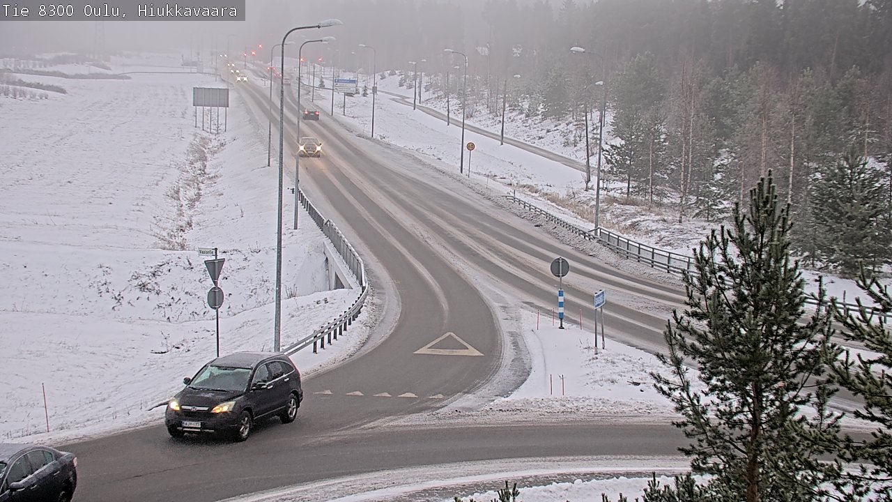 Weather Camera Image väg 8300 Oulu Hiukkavaara, Oulu, Pohjois-Pohjanmaa