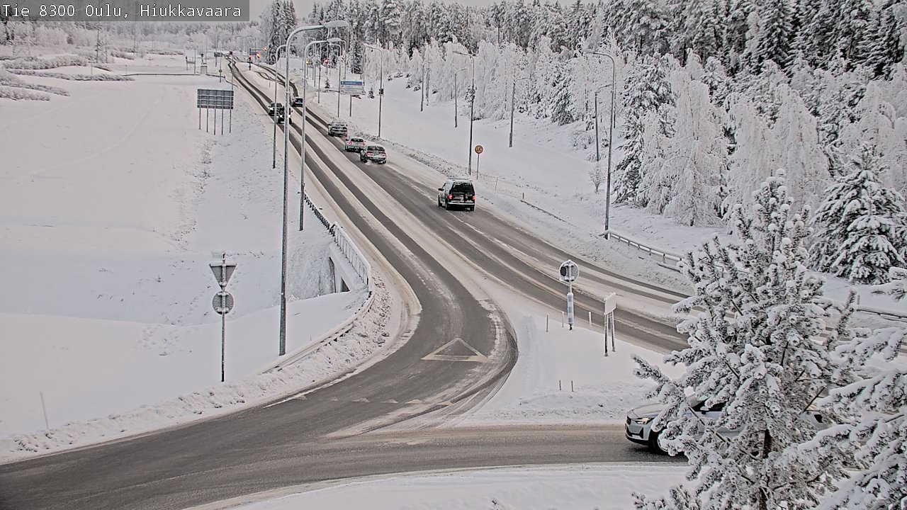 Weather Camera Image road 8300 Oulu Hiukkavaara, Oulu, Pohjois-Pohjanmaa