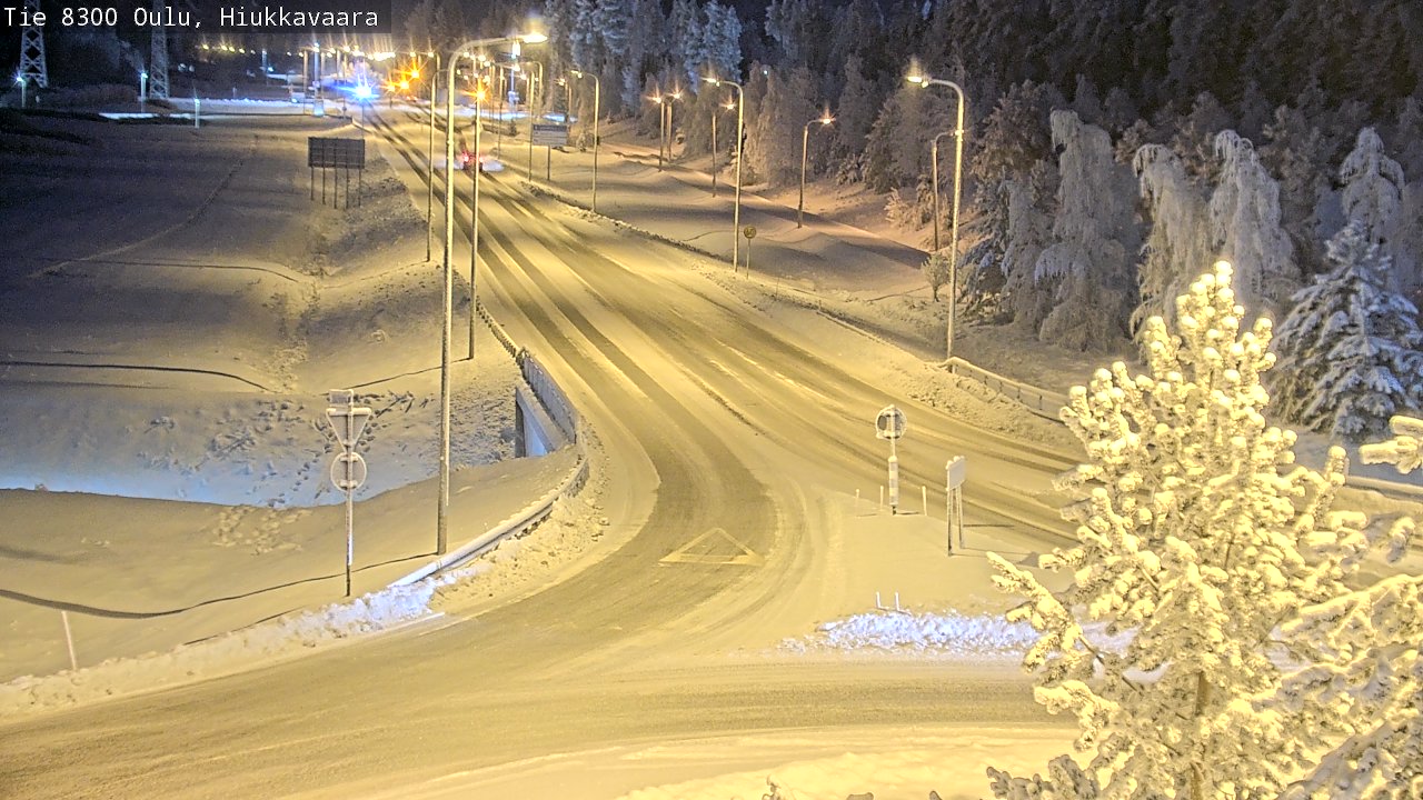Weather Camera Image road 8300 Oulu Hiukkavaara, Oulu, Pohjois-Pohjanmaa