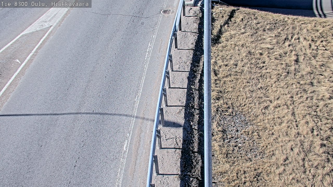 Weather Camera Image väg 8300 Oulu Hiukkavaara, Oulu, Pohjois-Pohjanmaa