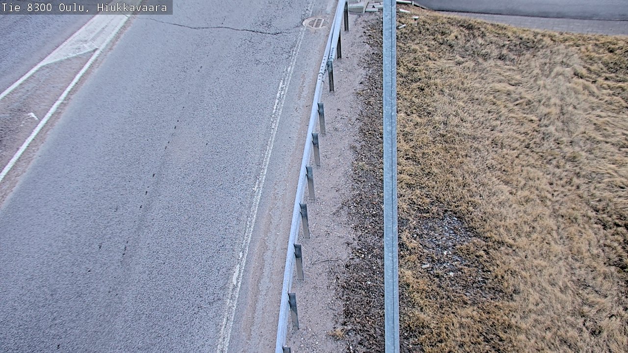 Weather Camera Image väg 8300 Oulu Hiukkavaara, Oulu, Pohjois-Pohjanmaa