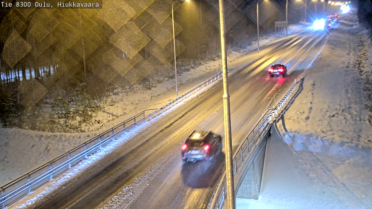 Weather Camera Image väg 8300 Oulu Hiukkavaara, Oulu, Pohjois-Pohjanmaa