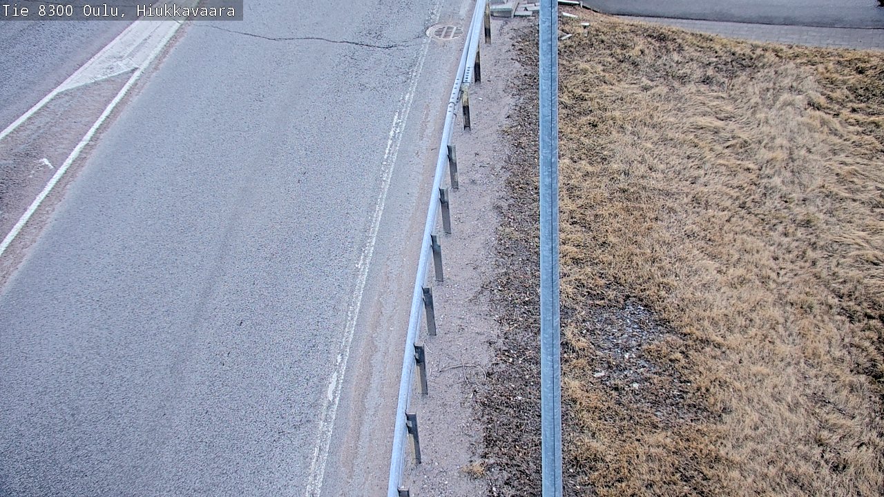 Weather Camera Image väg 8300 Oulu Hiukkavaara, Oulu, Pohjois-Pohjanmaa