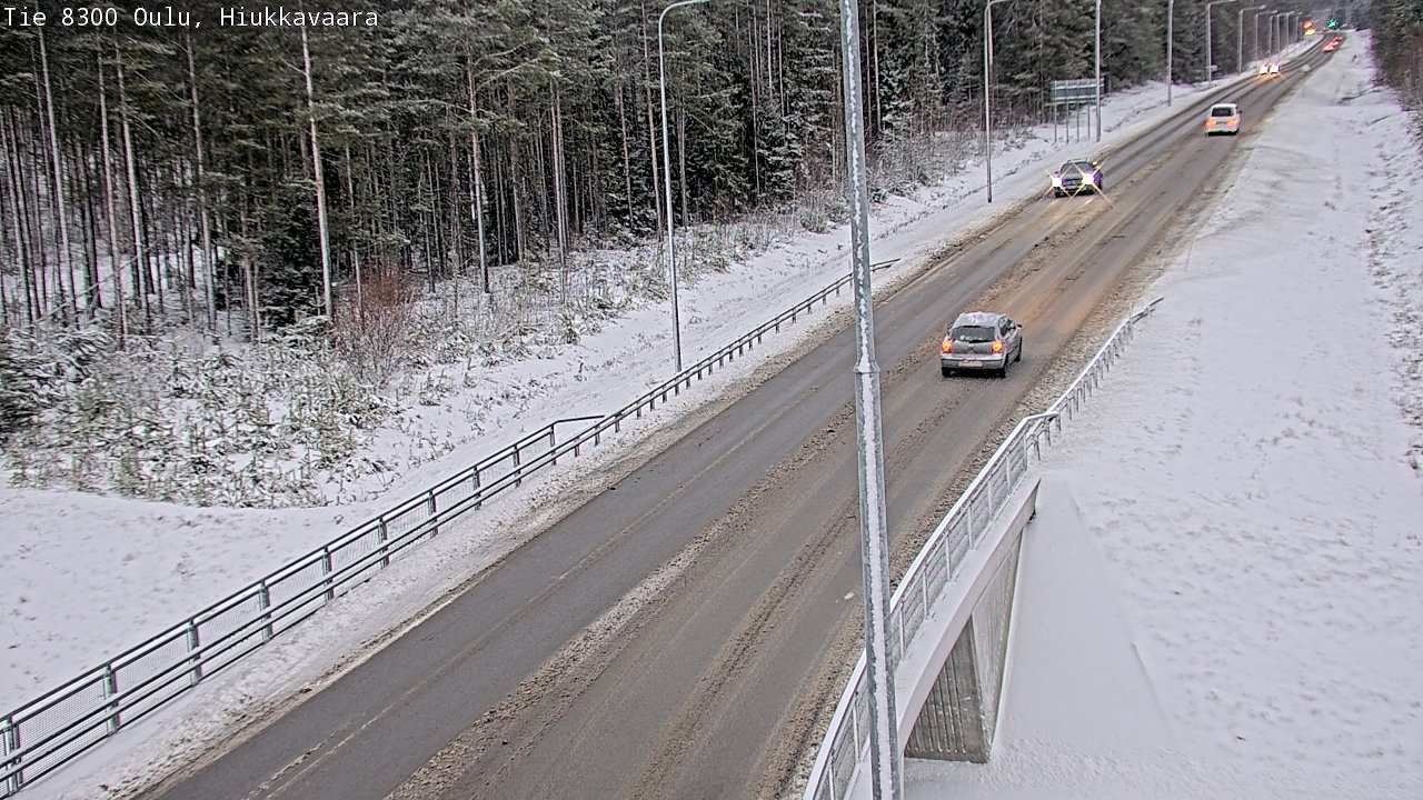 Weather Camera Image väg 8300 Oulu Hiukkavaara, Oulu, Pohjois-Pohjanmaa