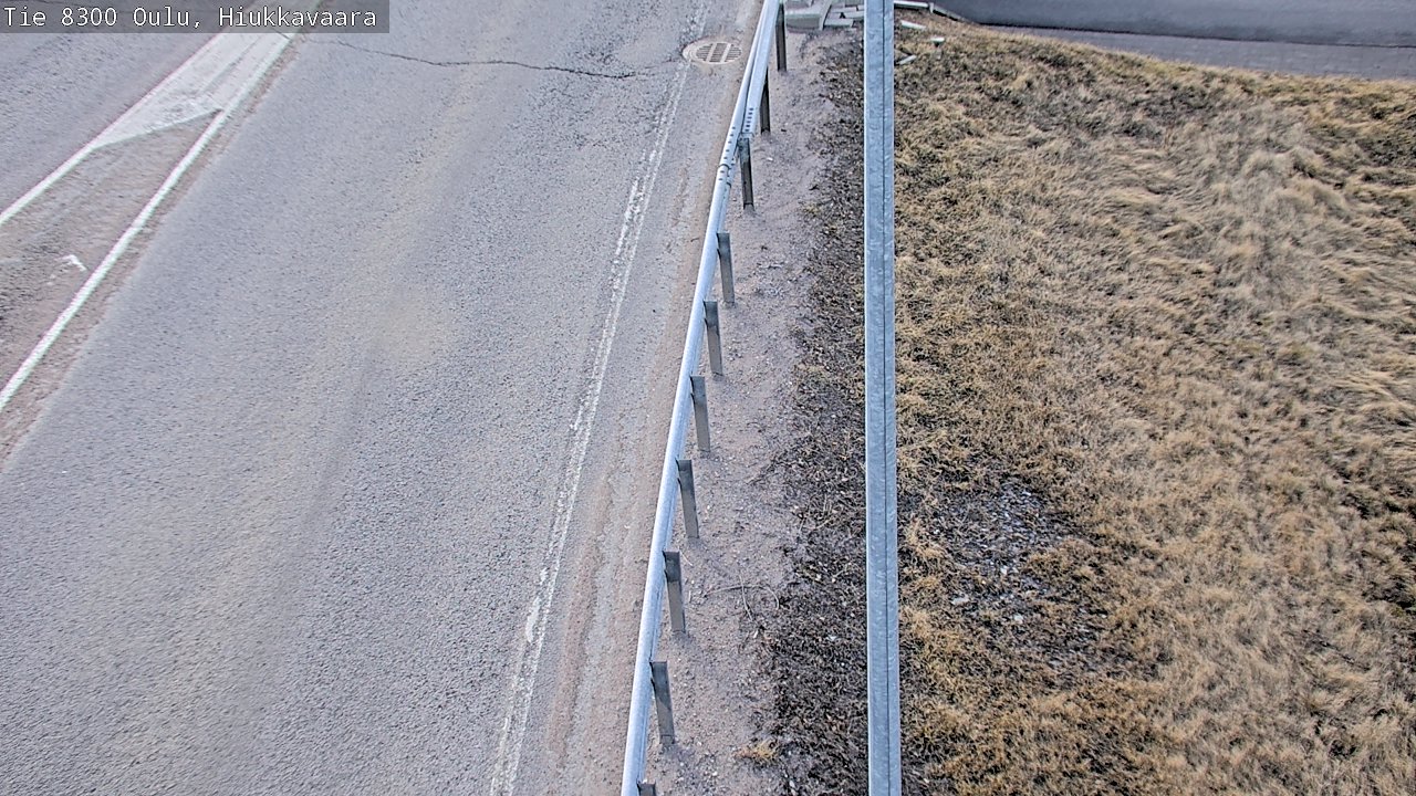 Weather Camera Image väg 8300 Oulu Hiukkavaara, Oulu, Pohjois-Pohjanmaa