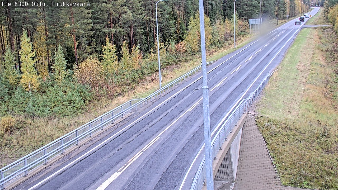 Weather Camera Image väg 8300 Oulu Hiukkavaara, Oulu, Pohjois-Pohjanmaa