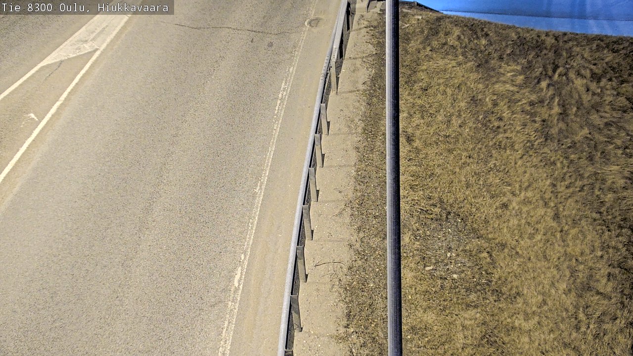 Weather Camera Image väg 8300 Oulu Hiukkavaara, Oulu, Pohjois-Pohjanmaa
