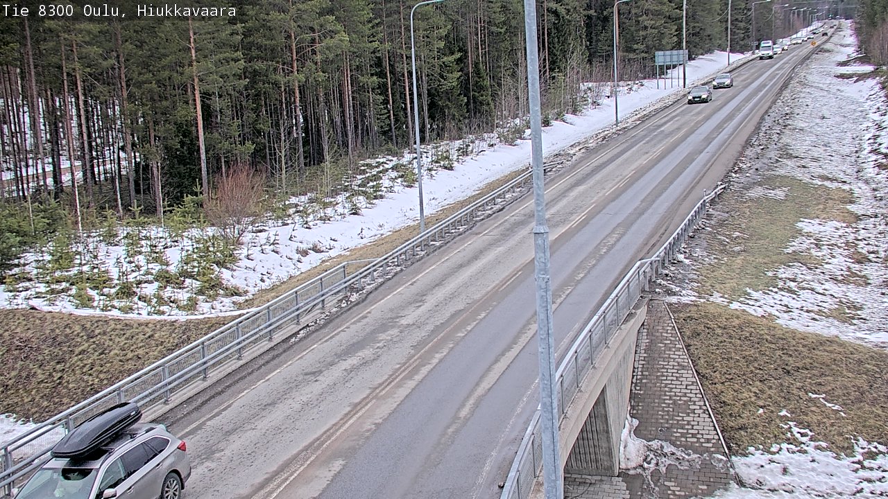 Weather Camera Image väg 8300 Oulu Hiukkavaara, Oulu, Pohjois-Pohjanmaa