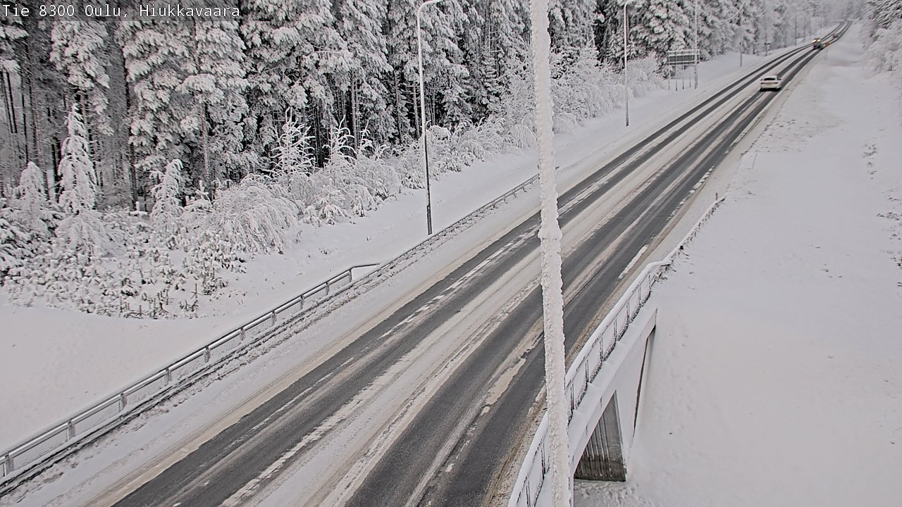 Weather Camera Image väg 8300 Oulu Hiukkavaara, Oulu, Pohjois-Pohjanmaa