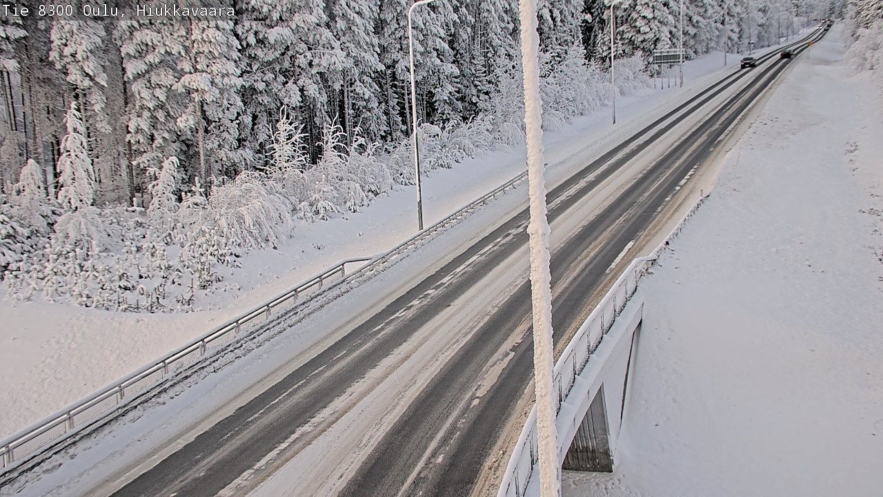 Weather Camera Image väg 8300 Oulu Hiukkavaara, Oulu, Pohjois-Pohjanmaa