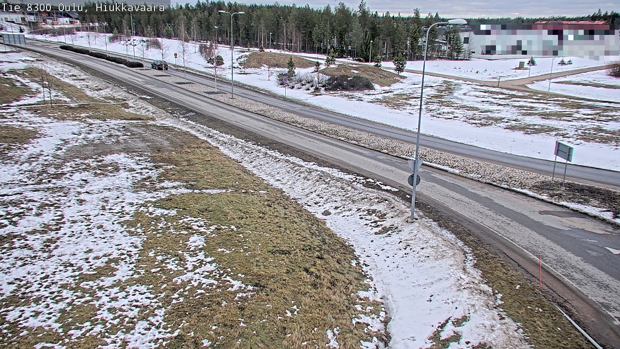 Weather Camera Image väg 8300 Oulu Hiukkavaara, Oulu, Pohjois-Pohjanmaa