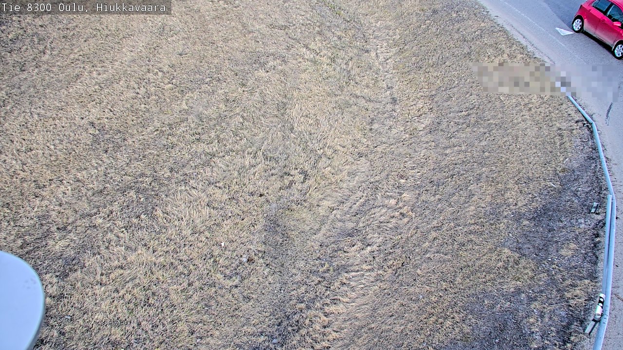 Weather Camera Image väg 8300 Oulu Hiukkavaara, Oulu, Pohjois-Pohjanmaa