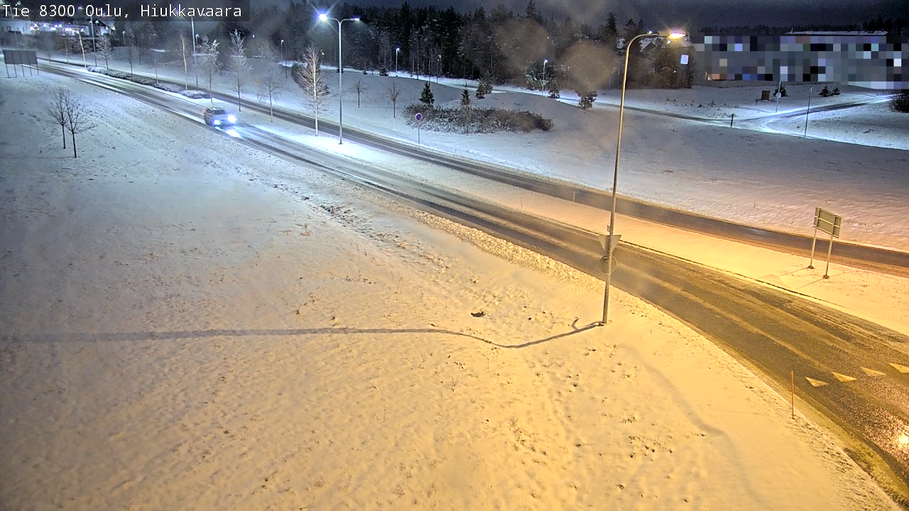 Weather Camera Image väg 8300 Oulu Hiukkavaara, Oulu, Pohjois-Pohjanmaa
