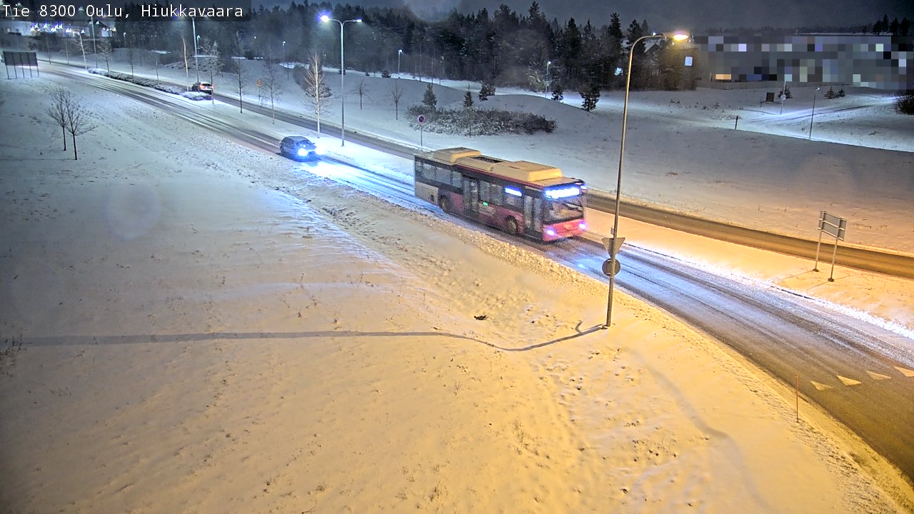 Weather Camera Image väg 8300 Oulu Hiukkavaara, Oulu, Pohjois-Pohjanmaa