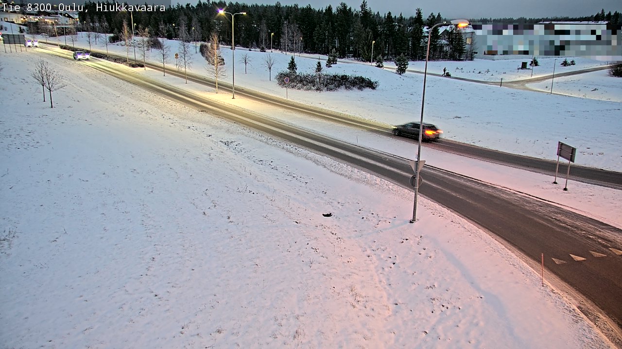 Weather Camera Image väg 8300 Oulu Hiukkavaara, Oulu, Pohjois-Pohjanmaa