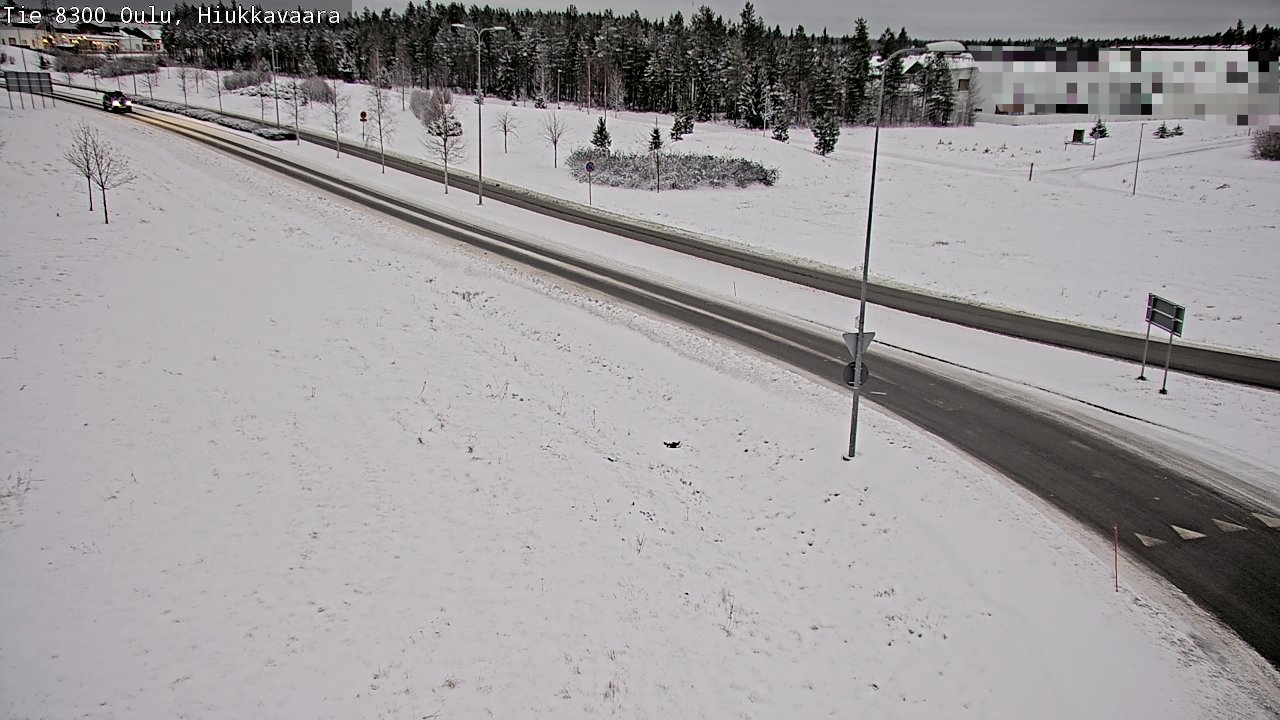 Weather Camera Image väg 8300 Oulu Hiukkavaara, Oulu, Pohjois-Pohjanmaa