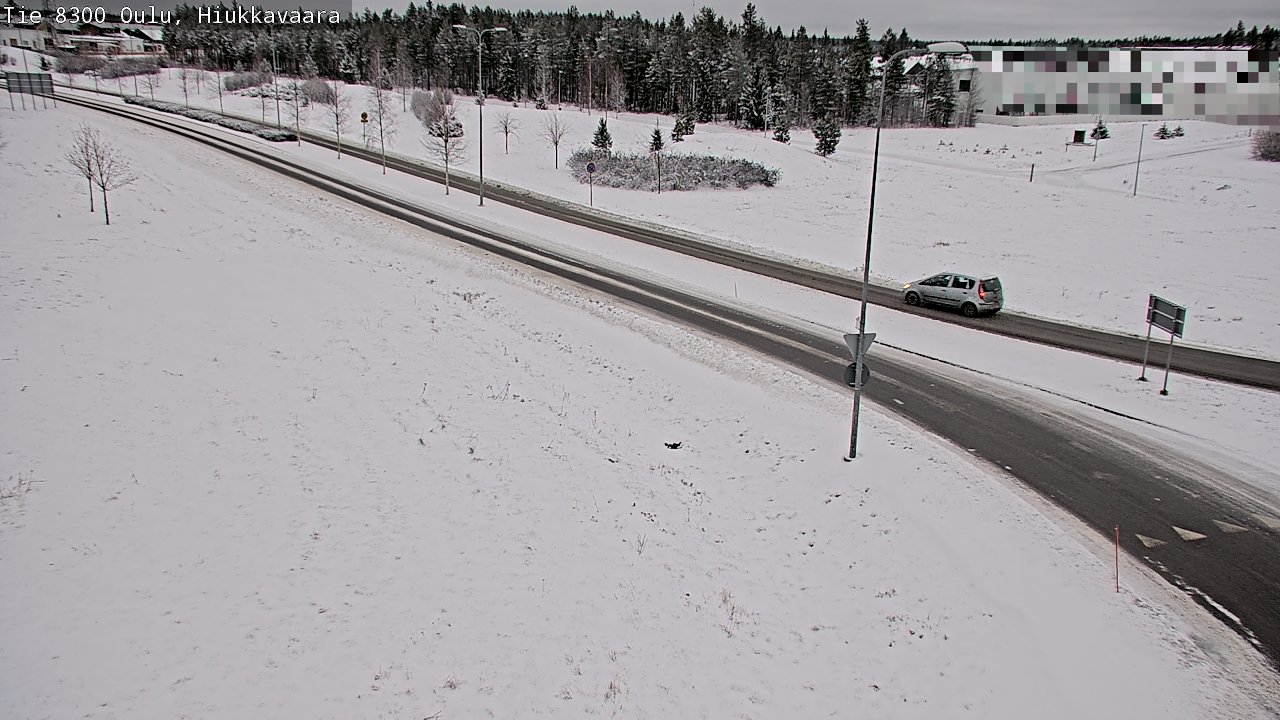Weather Camera Image väg 8300 Oulu Hiukkavaara, Oulu, Pohjois-Pohjanmaa
