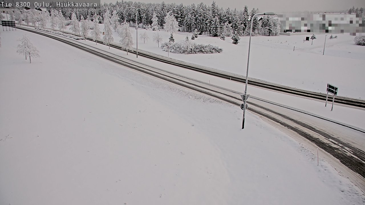 Weather Camera Image road 8300 Oulu Hiukkavaara, Oulu, Pohjois-Pohjanmaa