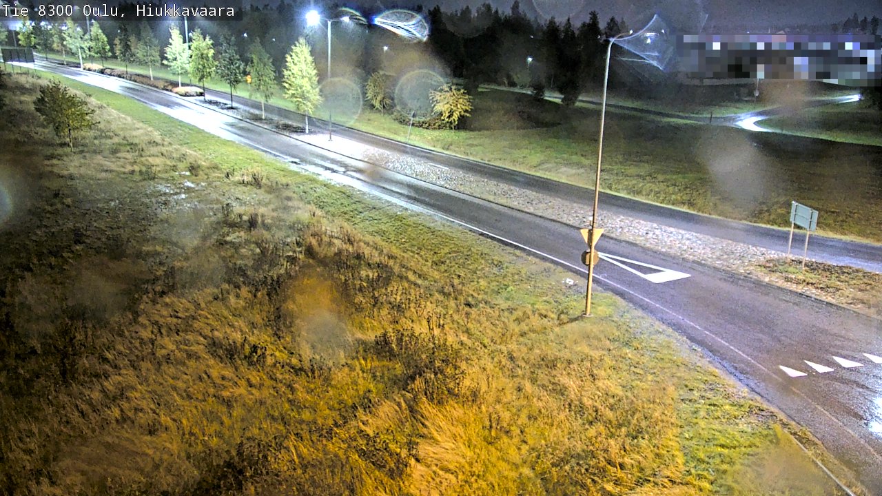 Weather Camera Image väg 8300 Oulu Hiukkavaara, Oulu, Pohjois-Pohjanmaa