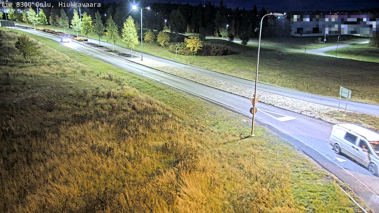 Weather Camera Image väg 8300 Oulu Hiukkavaara, Oulu, Pohjois-Pohjanmaa