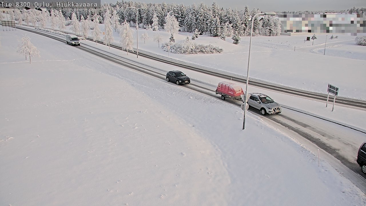 Weather Camera Image road 8300 Oulu Hiukkavaara, Oulu, Pohjois-Pohjanmaa