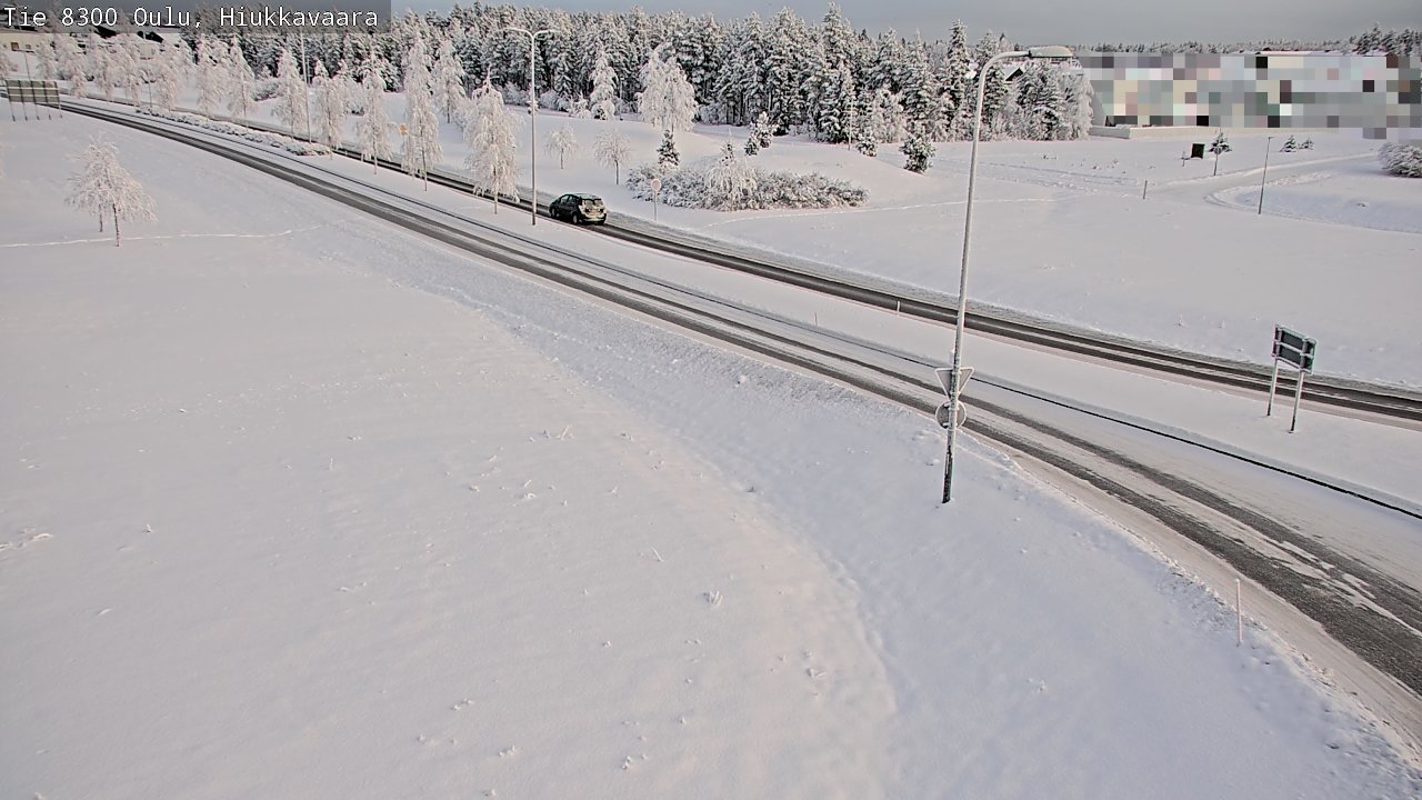 Weather Camera Image road 8300 Oulu Hiukkavaara, Oulu, Pohjois-Pohjanmaa