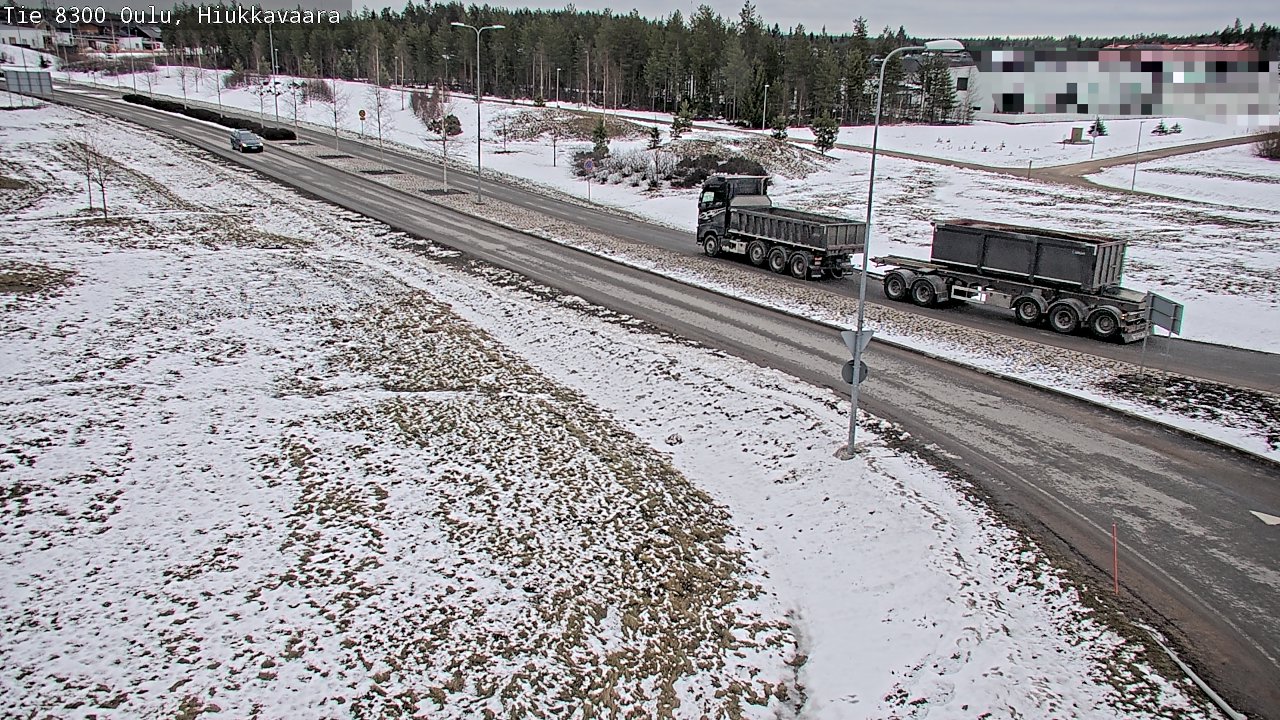 Weather Camera Image väg 8300 Oulu Hiukkavaara, Oulu, Pohjois-Pohjanmaa