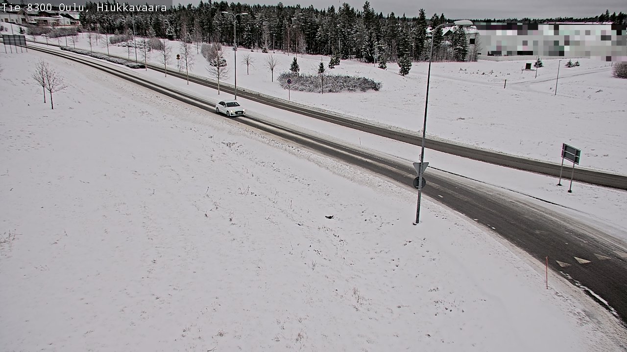 Weather Camera Image väg 8300 Oulu Hiukkavaara, Oulu, Pohjois-Pohjanmaa