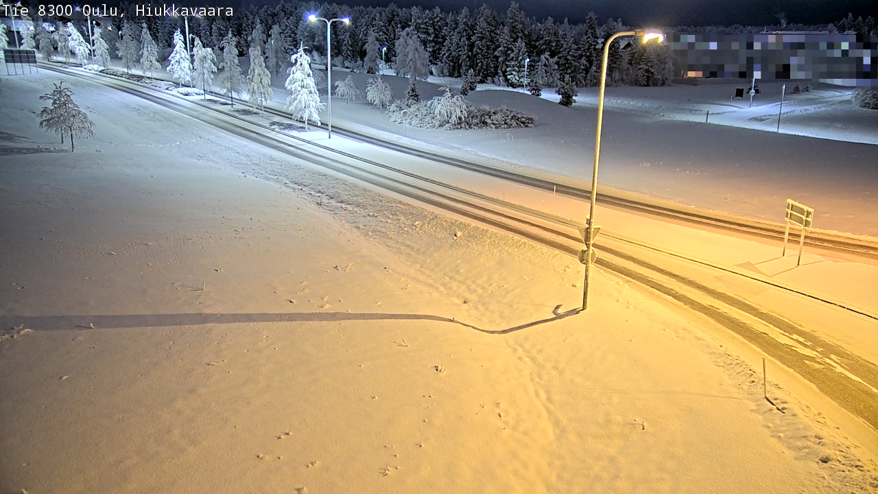Weather Camera Image road 8300 Oulu Hiukkavaara, Oulu, Pohjois-Pohjanmaa